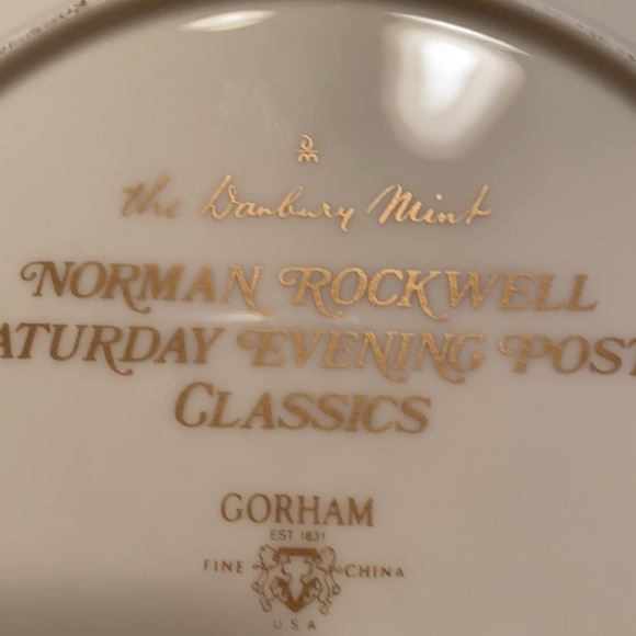 Norman Rockwell Batter Up Plate from the Danbury Mint Released Sept 1981 - Picture 6 of 6